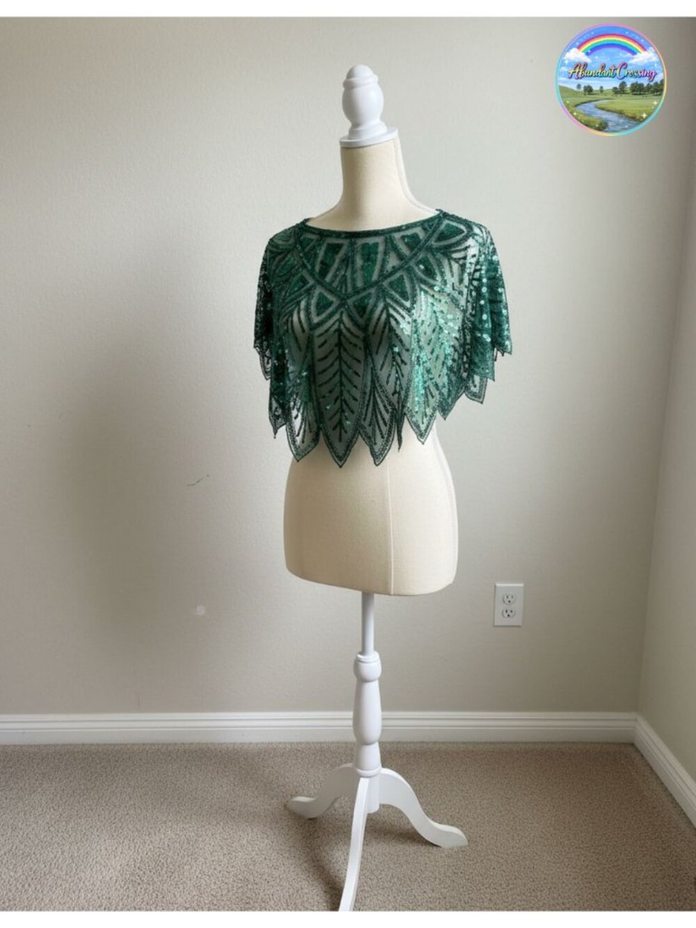 Sequin Beaded Shawl Wrap Evening Cover Up for Bridal Party